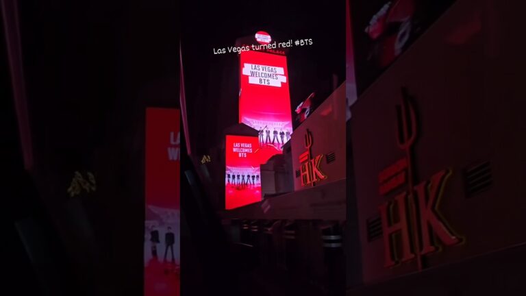 Las Vegas turn red welcoming BTS! #BTSLasVegas #BTS #Arirang #BTSTour #BTSArirang #btsarmy
