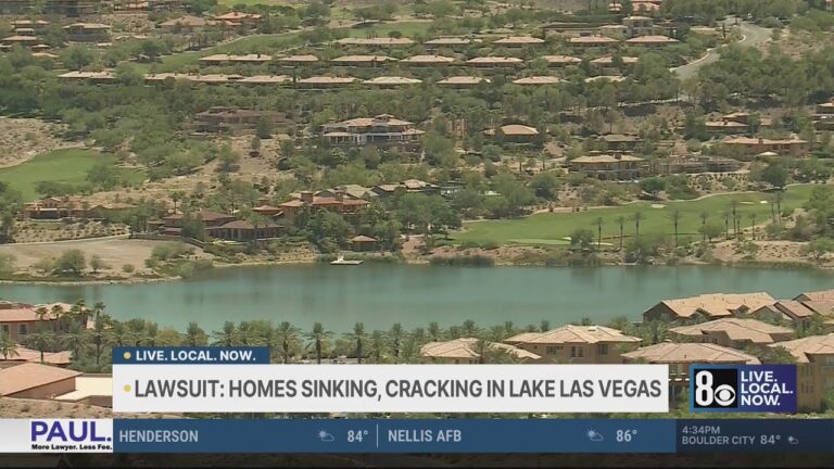 Lawsuit claims homes in Lake Las Vegas are sinking, cracking