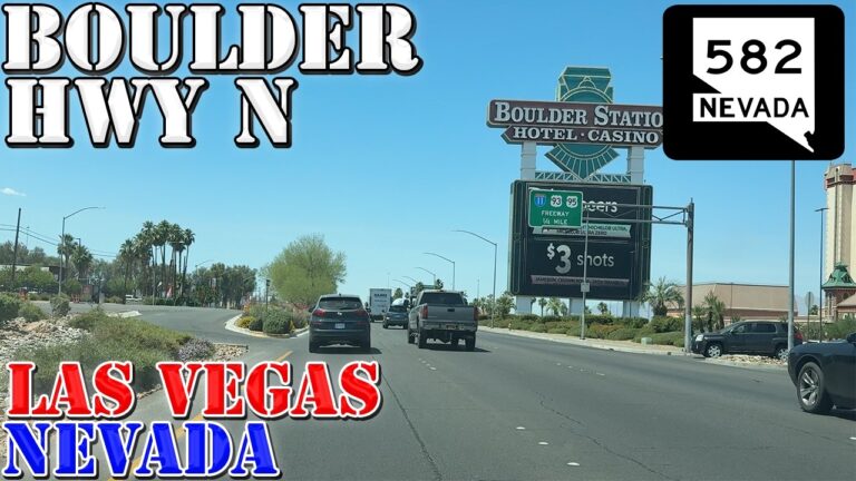 NV 582 North – Boulder Highway – Henderson to Downtown Las Vegas – Nevada – 4K Highway Drive
