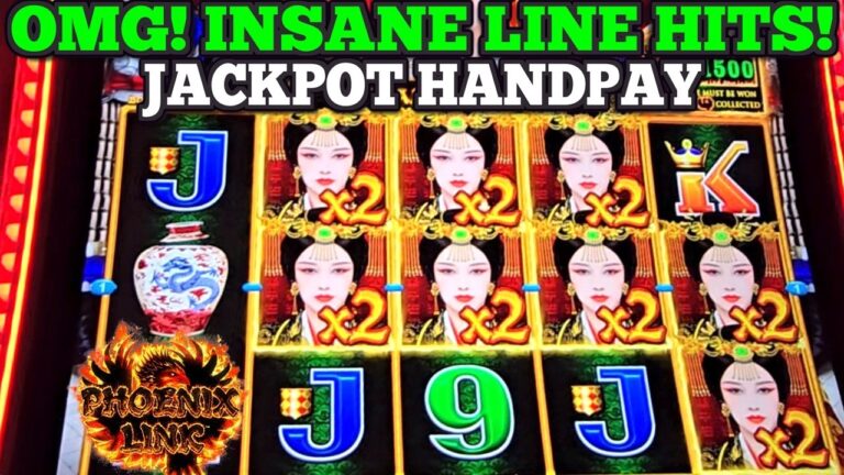 OMG! JACKPOT HANDPAY! MASSIVE LINE HITS ON PHOENIX LINK SLOT | Las Vegas Slots
