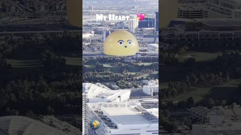 POV: So Adorable! Las Vegas Signature Yellow Face Sphere! 🟡✨ #shorts #sphere #lasvegas