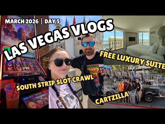 SOUTH STRIP CASINO CRAWL | MUST DO CARTZILLA | COMP’D SUITE | LAS VEGAS VLOG DAY 5