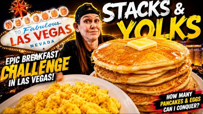 STACKS AND YOLKS! Breakfast of champions!! Las Vegas, Nevada. MOM VS FOOD ~ MOLLY SCHUYLER EATS