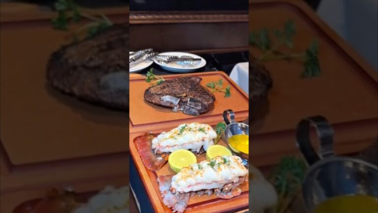 STEAK & LOBSTER ONLY IN LAS VEGAS #lasvegas #fypシ #steakhouse #shortsyoutube #vegasfoodies #short
