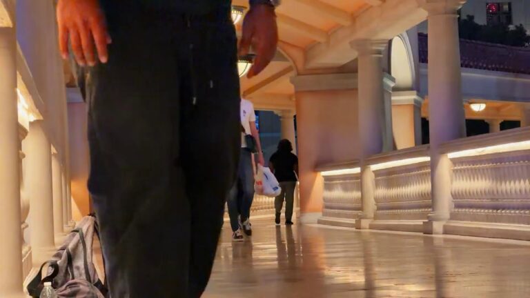Skating on the Las Vegas strip