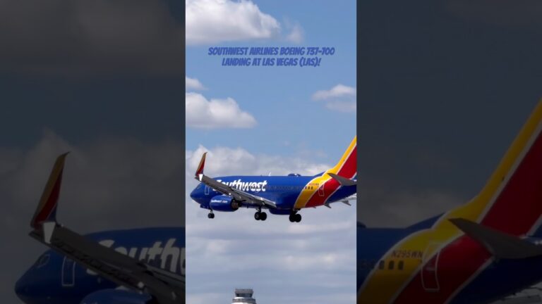 Southwest Airlines Boeing 737-700 landing at Las Vegas (LAS)!