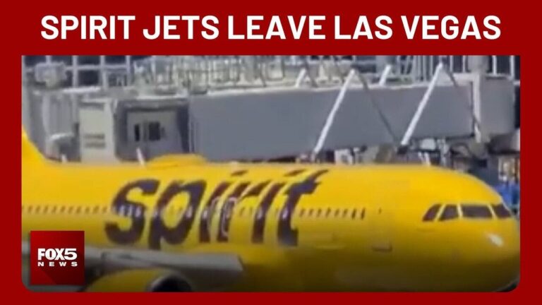 Spirit Airlines planes leaving Las Vegas as company ceases operations