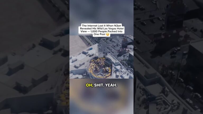 The Internet Lost It When N3on Revealed His Wild Las Vegas Hotel View — 1,000 People Packed Into