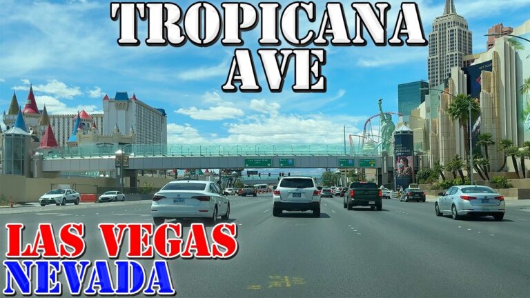 Tropicana Ave West FULL Route – Las Vegas – Nevada – 4K Street Drive