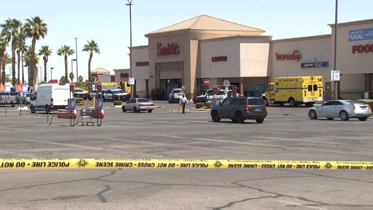 Two dead, gunman in custody after Las Vegas grocery store shooting
