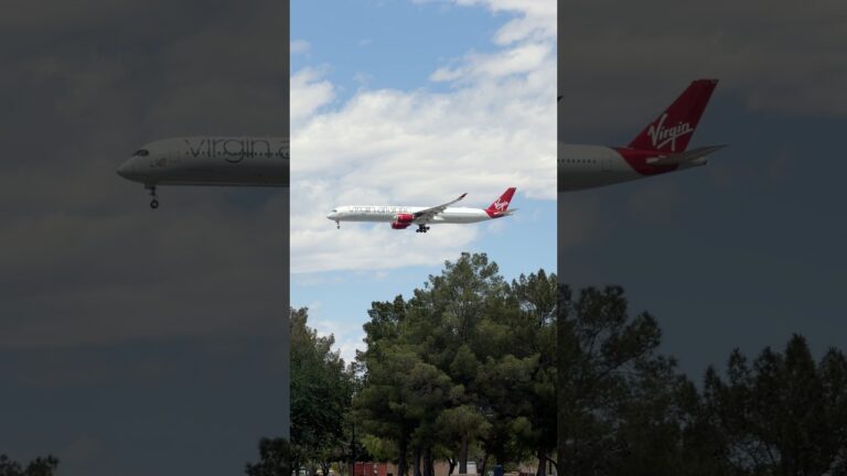 Virgin Atlantic Airbus A350-1000 flies over Sunset Park, Las Vegas | G-VELJ | #planespotting