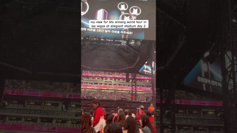 my view for bts arirang world tour in las vegas at allegiant stadium day 2