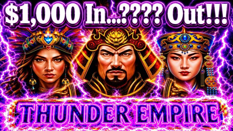 $1000 In the NEW Thunder Empire Slot in Las Vegas! How Much Did I Cash Out!?