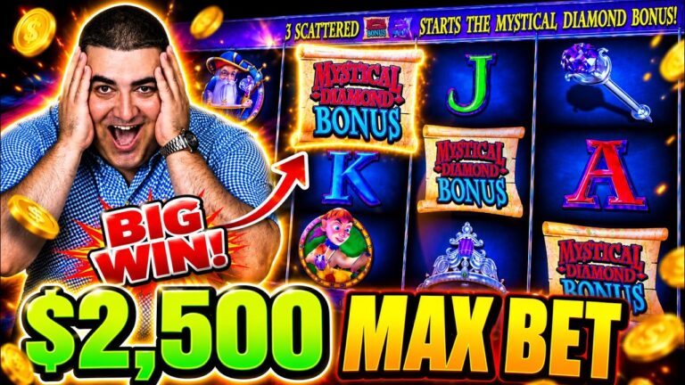 $2,500 Spin BONUS on Diamond Queen – The Biggest Bet in Las Vegas History 😱
