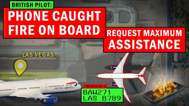Cellphone CAUGHT FIRE On Board British Plane | Emergency at Las Vegas