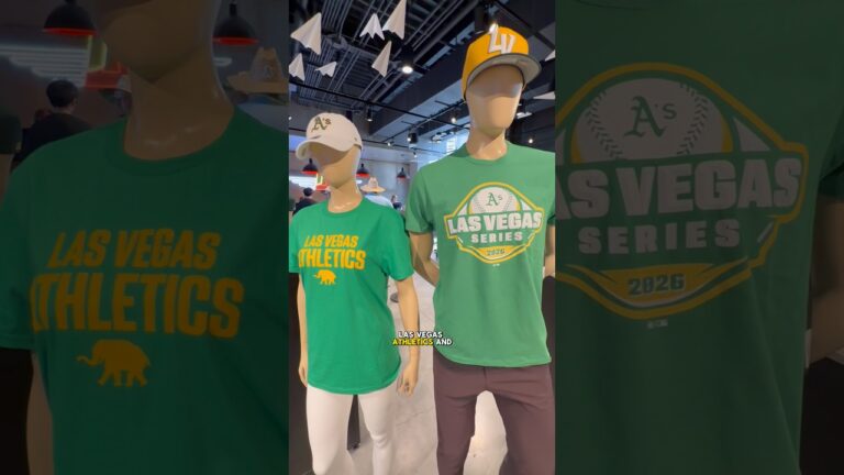 Checking out the A’s team store in Las Vegas! 🐘⚾️