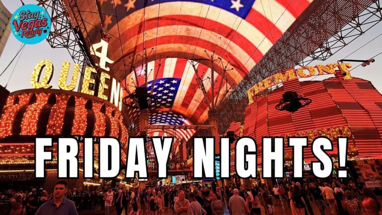 Downtown Vegas Friday Night Walking Tour! June 2026, Plaza Fireworks, Golden Gate, & More
