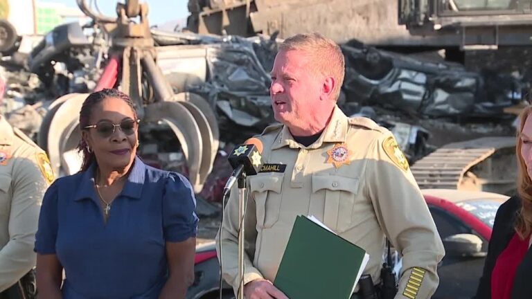 FULL EVENT: LVMPD destroys two cars involved in recent illegal stunt driving investigation