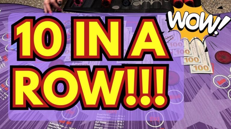 I WON 10 IN A ROW PLAYING ULTIMATE TEXAS HOLD ‘EM in LAS VEGAS!! 🍀🍀
