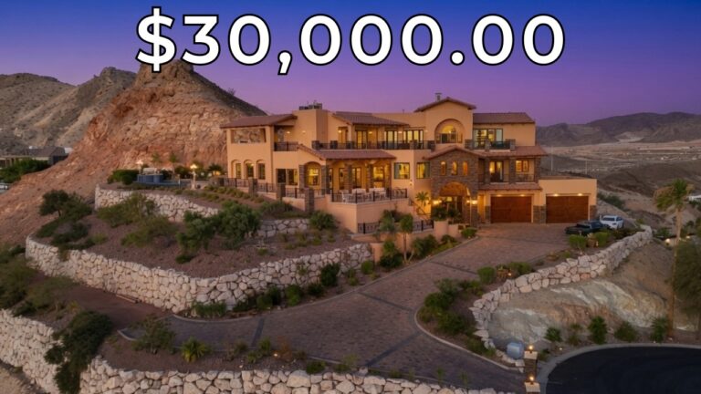 Inside a $30,000/Month European Inspired Las Vegas Hillside Mansion