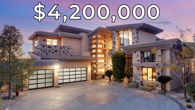 Inside a $4,200,000 Architectural Las Vegas Mansion with a Movie Theater & Elevator