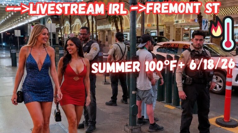 LIVE Las Vegas, Fremont street, Summer Heat, Livestream IRL