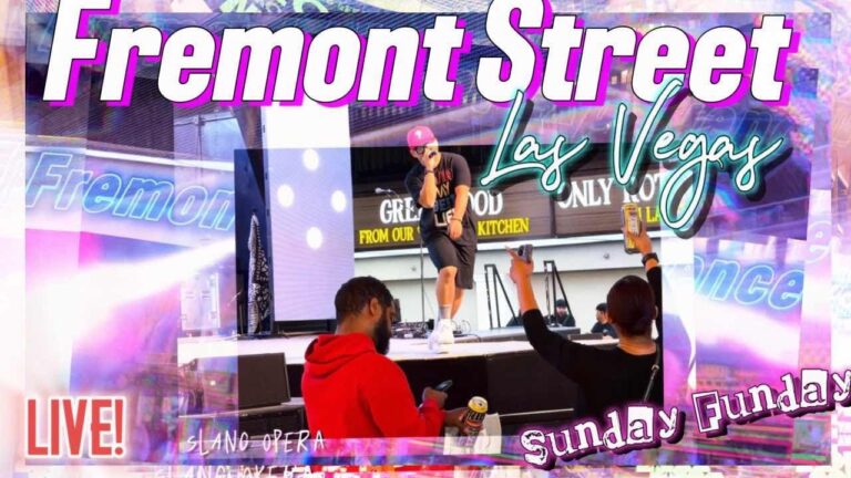 LIVE Las Vegas IRL 🎉 Fremont Street Sunday Walk… 🚶🏾DJs & Dancing #lasvegaslive