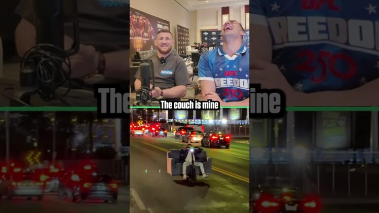 MERAB IS DRIVING A COUCH DOWN THE LAS VEGAS STRIP 😭 #ufc #mma