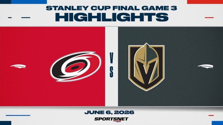 NHL Game 3 Highlights | Hurricanes vs. Golden Knights – June 6, 2026