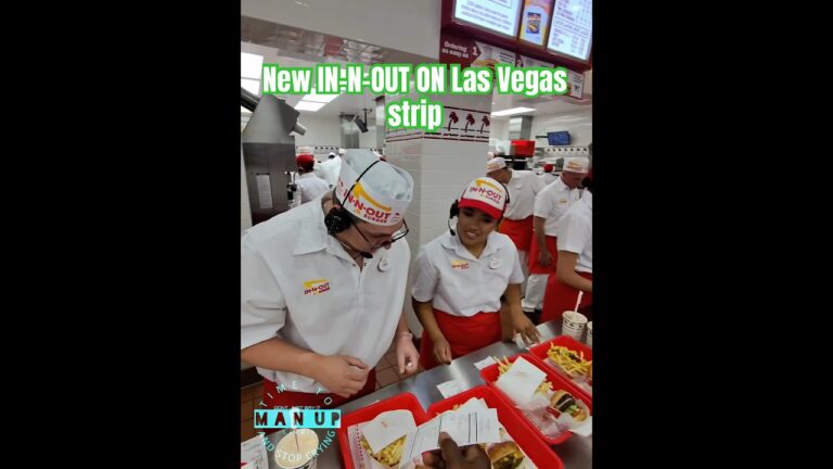 Newest IN-N-OUT ON Las Vegas strip😁 #new #shorts #pov #burger #food #lasvegas #fyp #husbandwife