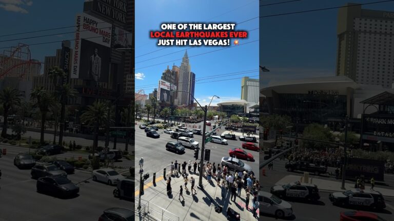 One the largest local earthquakes EVER just hit Las Vegas! 💥 #vegas #shorts