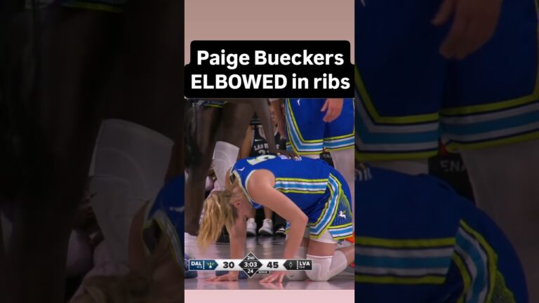 🤕 Paige Bueckers ELBOWED in ribs| Dallas Wings vs Las Vegas Aces WNBA women’s basketball #shorts NBA