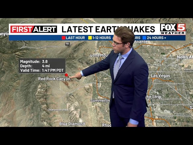 Preliminary 3.8 magnitude earthquake shakes the Las Vegas Valley