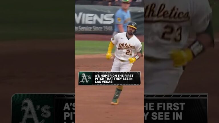 Shea Langeliers gets the fans in Las Vegas hyped with this 483 foot shot! 🤯🤯 #MLB #ATHLETICS