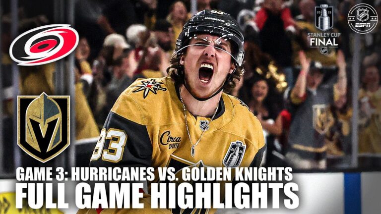 Stanley Cup Final – Game 3: Carolina Hurricanes vs. Vegas Golden Knights Highlights | ESPN NHL