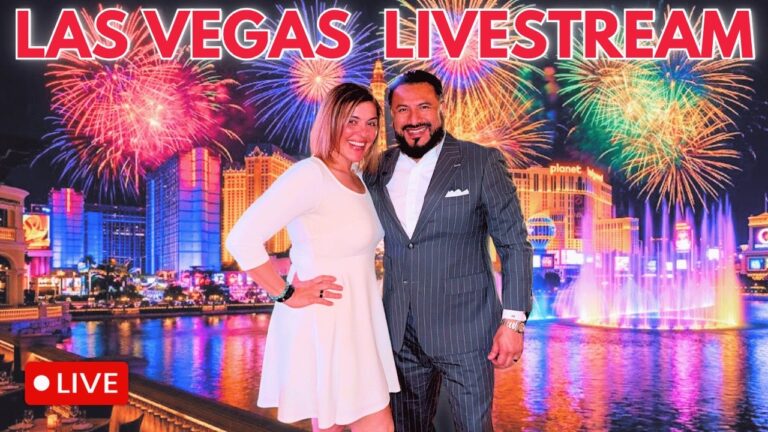 🔴Super Slappin’ Sabado Gigante | Fireworks & Crazy Crowds on the Strip | Las Vegas Live Cam