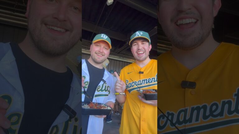Trying the Smoked Brisket Burrito at Las Vegas Ballpark with @FuzzyFromYT