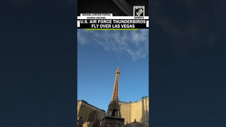 U.S. Air Force Thunderbirds Fly Over Las Vegas to Celebrate Country’s 250th Anniversary
