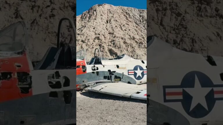 Un avión tirado en medio del desierto de Las Vegas 😬😬😬🥴￼