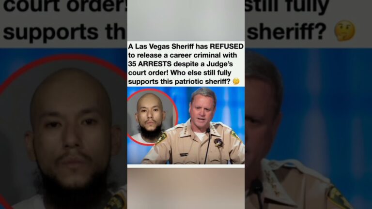 Vegas sheriff defies release order 🚔 #LasVegas #Sheriff #Crime #USA #News #Viral