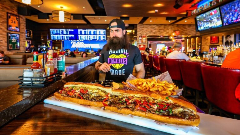 WIN $200 IF YOU CAN BEAT THIS VEGAS CASINO’S CHEESESTEAK CHALLENGE! | BeardMeatsFood