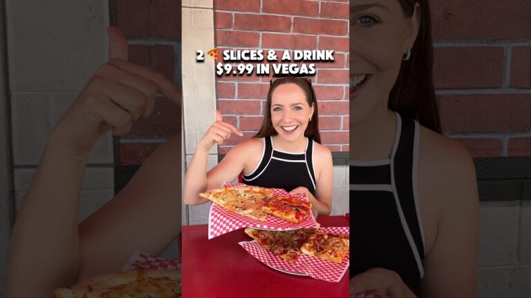 $9.99 for 2 slices & a drink in LAS VEGAS! #lasvegas #vegasfood