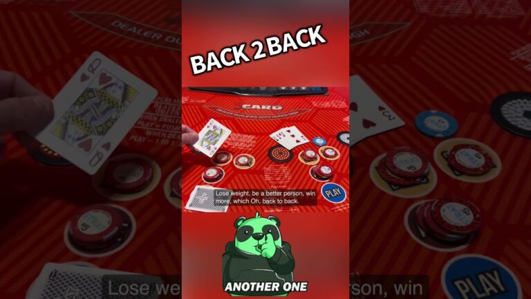 BACK TO BACK STRAIGHTS!! 3 CARD POKER in LAS VEGAS!!
