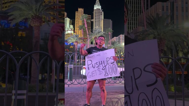 Day 1: pushup tour across America 🇺🇸 LAS VEGAS ✅