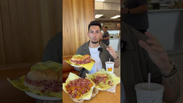 First time trying the world famous pastrami sandwich! #LasVegas 📍The Hat – World Famous Pastrami