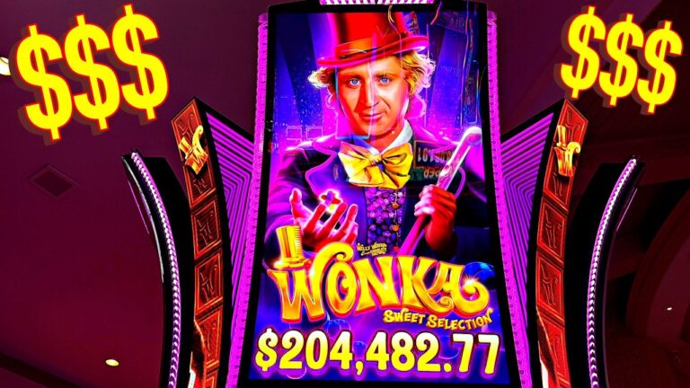 HUGE JACKPOT + ALL THE NEW BONUSES ON WILLY WONKA!!!!!!!!!!!!