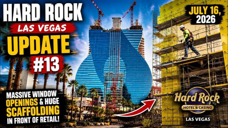 Hard Rock Las Vegas Update #13 | Massive Window Openings & HUGE Scaffolding Goes Up!