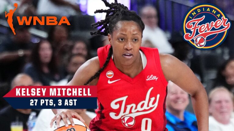 Kelsey Mitchell leads Fever to FIRST regular season win in Las Vegas | WNBA on ESPN