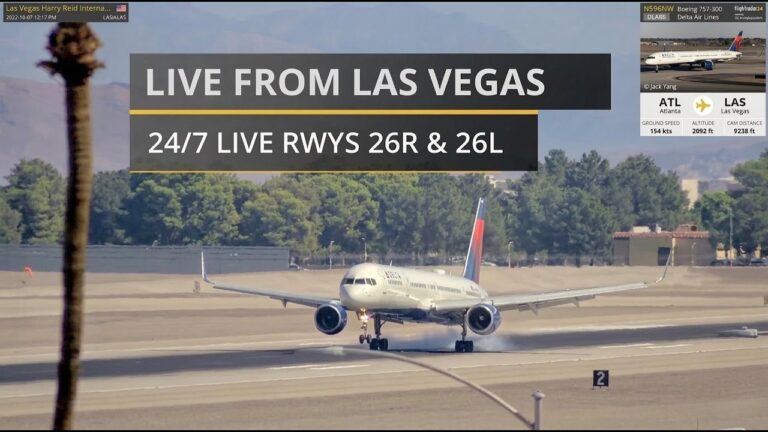 LAS Vegas Airport LIVE 24/7 with views of 26R & 26L