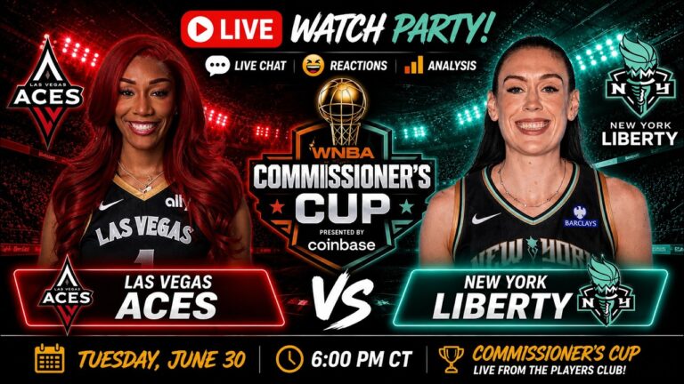 LIVE: Las Vegas Aces vs New York Liberty | Commissioner’s Cup | WNBA Play By Play & Watch Party